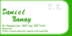 daniel nanay business card